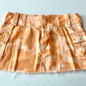 NEW Moda International Orange Camouflage Skirt